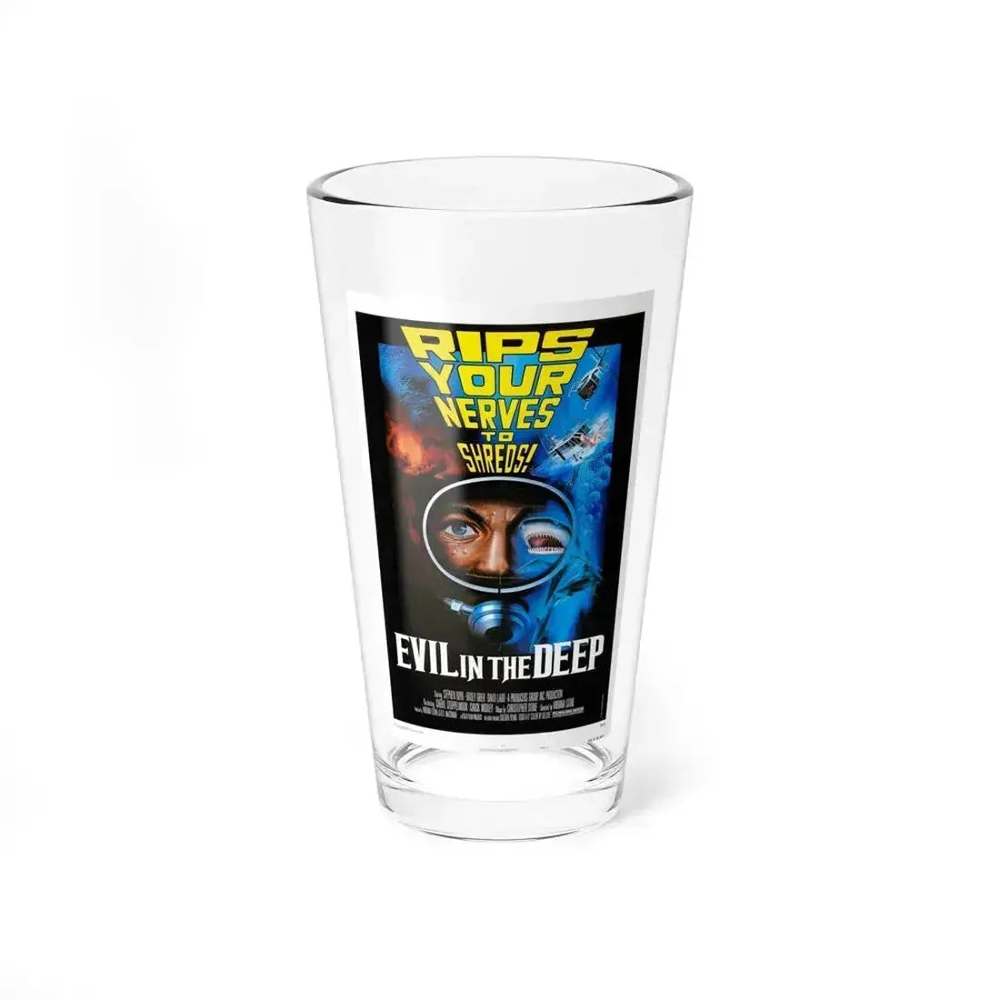 EVIL IN THE DEEP 1974 Movie Poster - Pint Glass 16oz 16oz - Go Mug Yourself