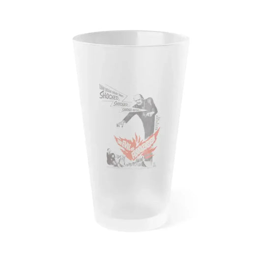 EVIL OF FRANKENSTEIN 1964 Movie Poster - Frosted Pint Glass 16oz 16oz Frosted - Go Mug Yourself