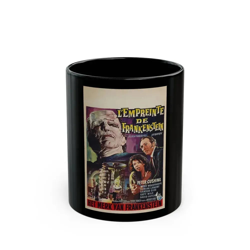 EVIL OF FRANKENSTEIN (BELGIAN) 1964 Movie Poster - Black Coffee Mug 11oz - Go Mug Yourself