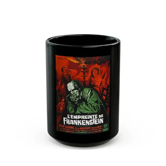 EVIL OF FRANKENSTEIN (FRENCH) 1964 Movie Poster - Black Coffee Mug 15oz - Go Mug Yourself