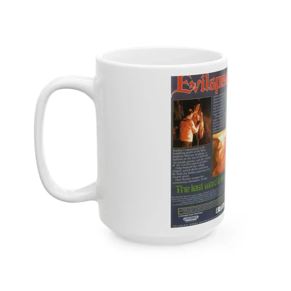 EVILSPEAK (VHS COVER) - White Coffee Mug - Go Mug Yourself
