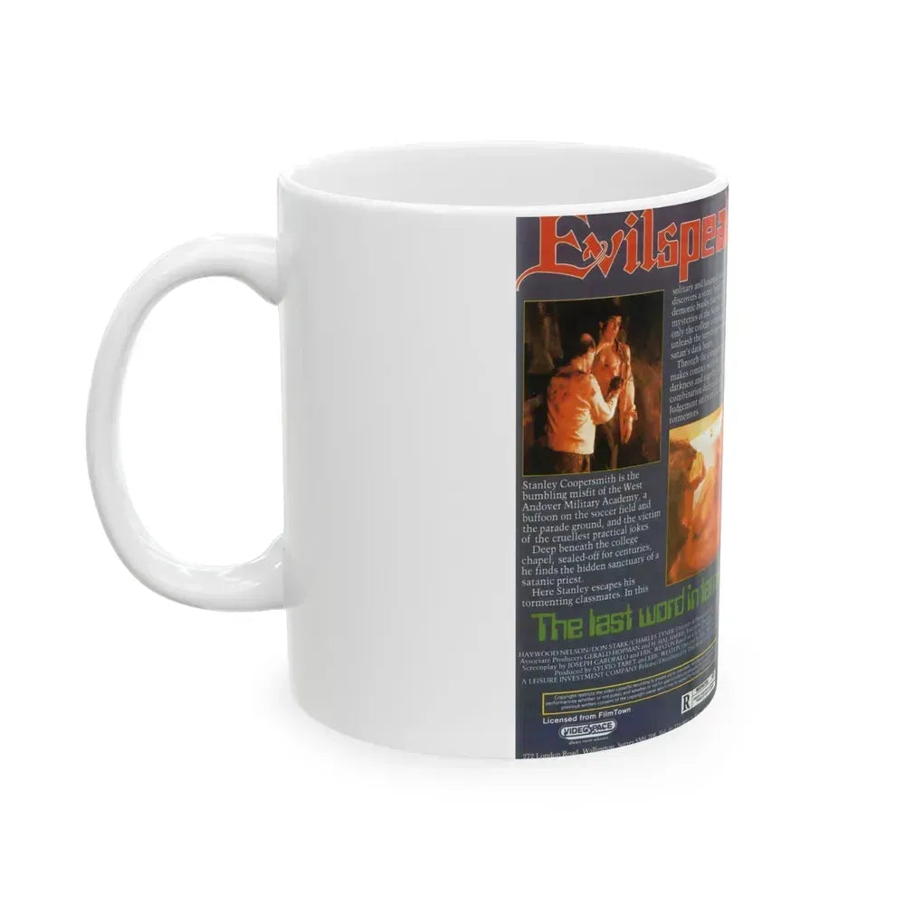 EVILSPEAK (VHS COVER) - White Coffee Mug - Go Mug Yourself