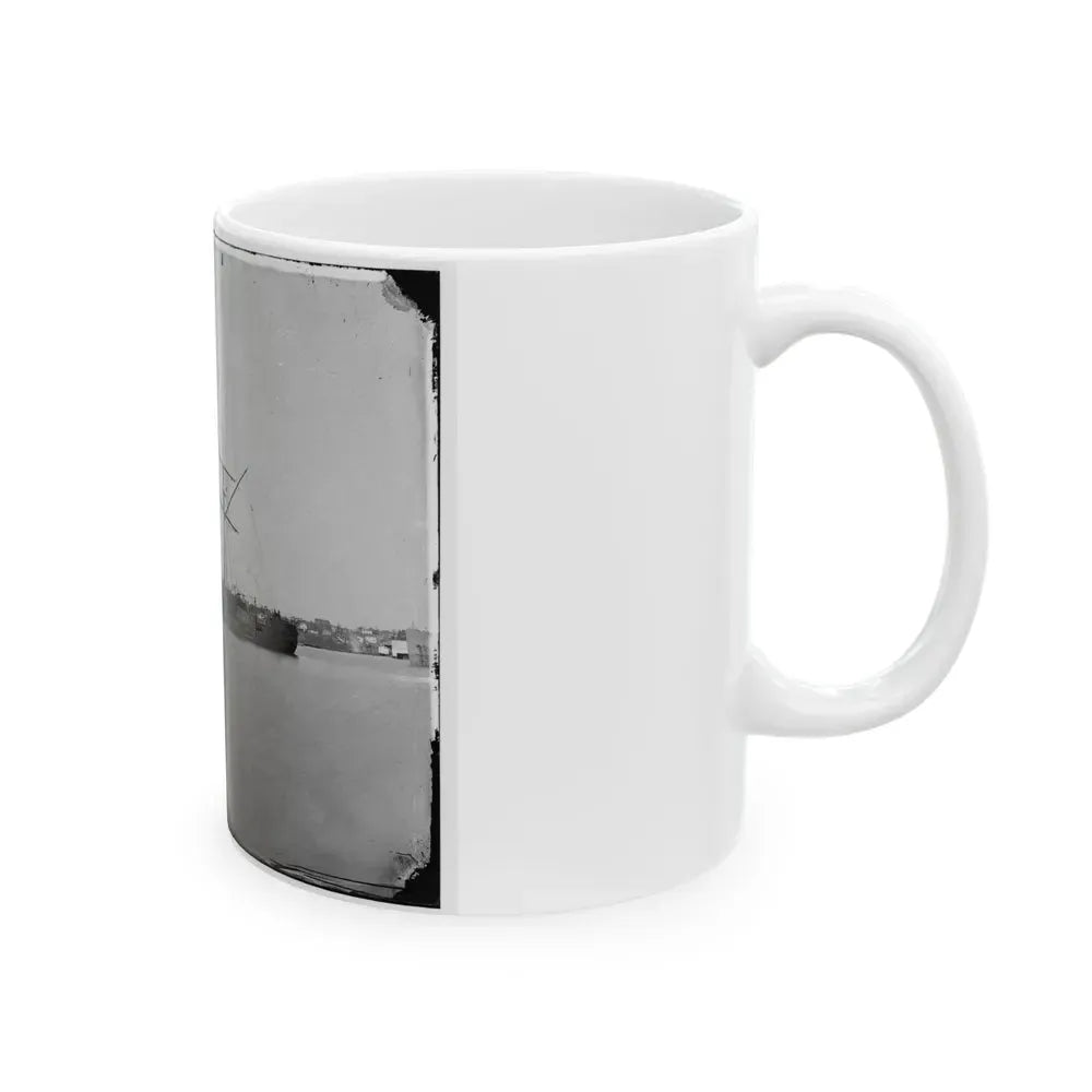 Ex-Confederate Iron-Clad Ram Stonewall At Anchor; Us Capitol In The Background (U.S. Civil War) White Coffee Mug - Go Mug Yourself