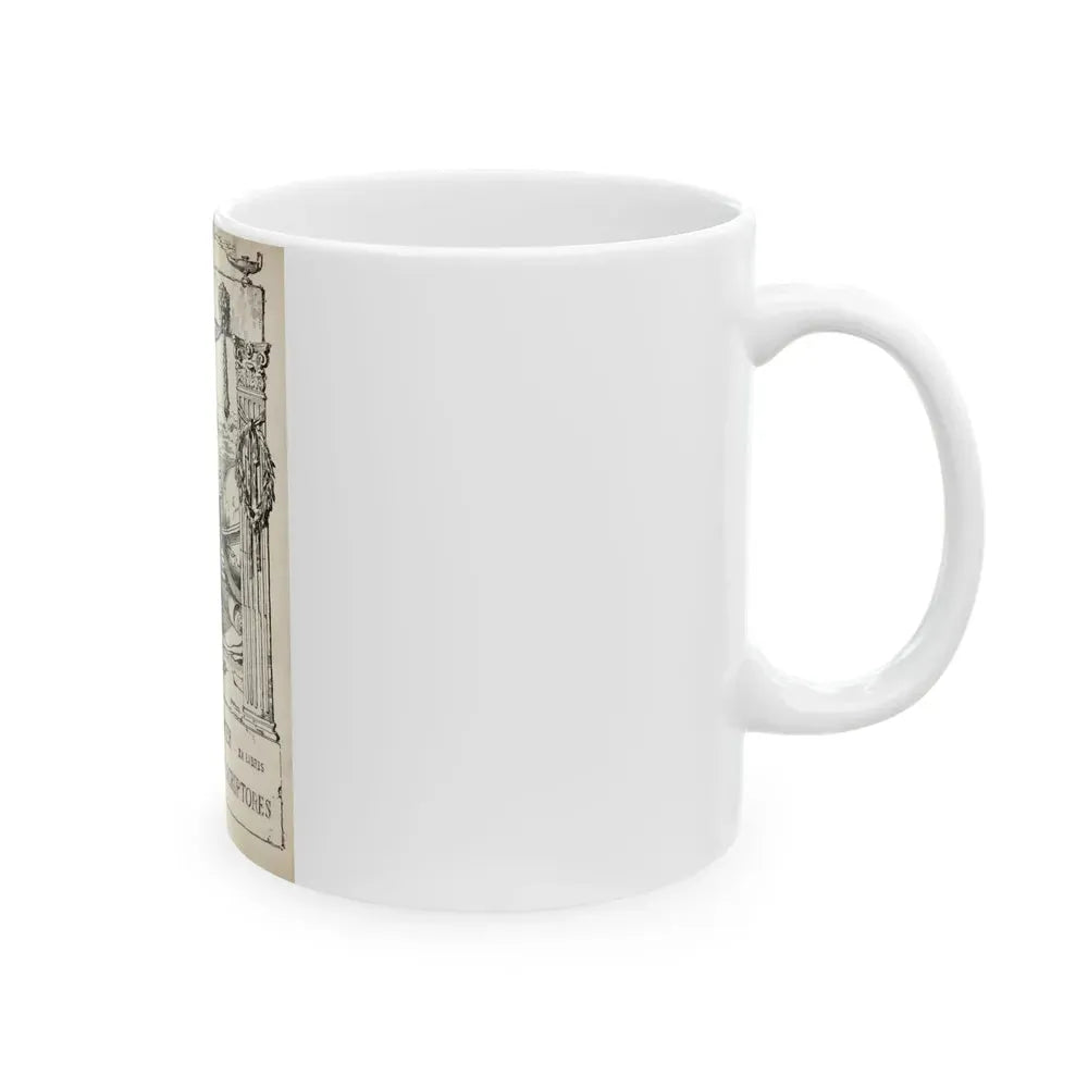 Ex Libris plate illustration - White Coffee Mug - Go Mug Yourself
