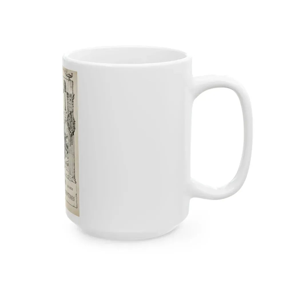 Ex Libris plate illustration - White Coffee Mug - Go Mug Yourself