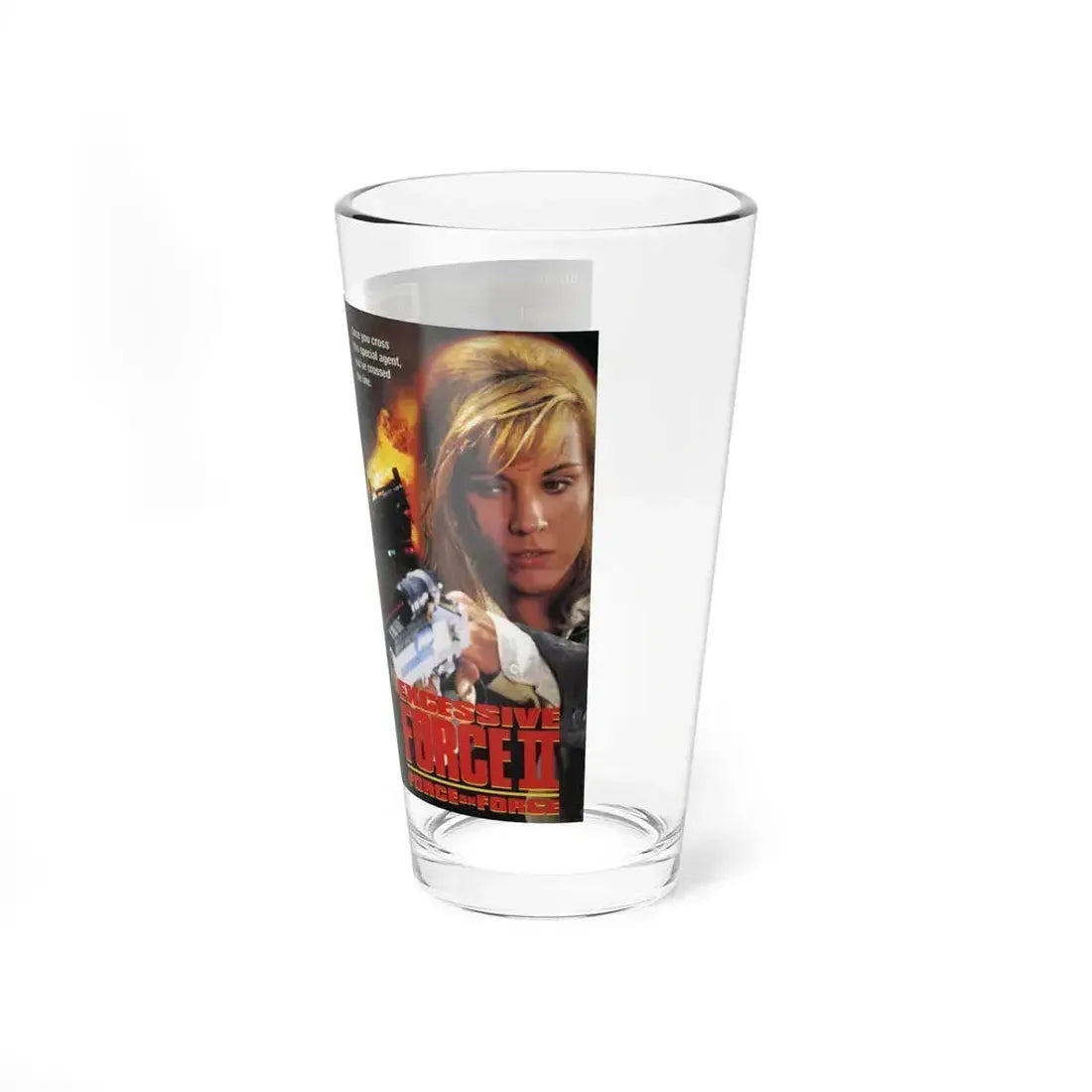 EXCESSIVE FORCE 2 (VHS COVER) Pint Glass 16oz - Go Mug Yourself