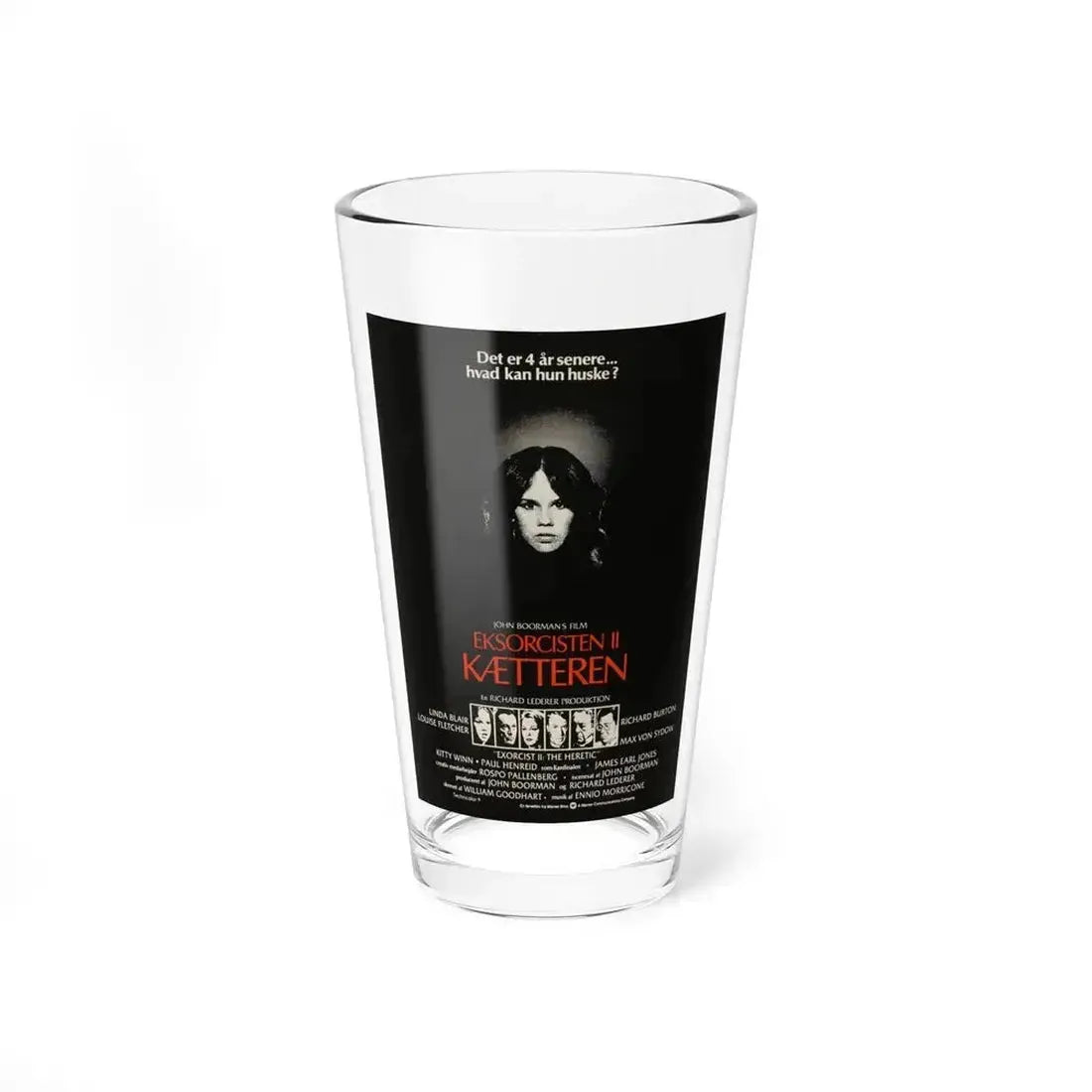 EXORCIST II (DANISH) 1977 Movie Poster - Pint Glass 16oz 16oz - Go Mug Yourself