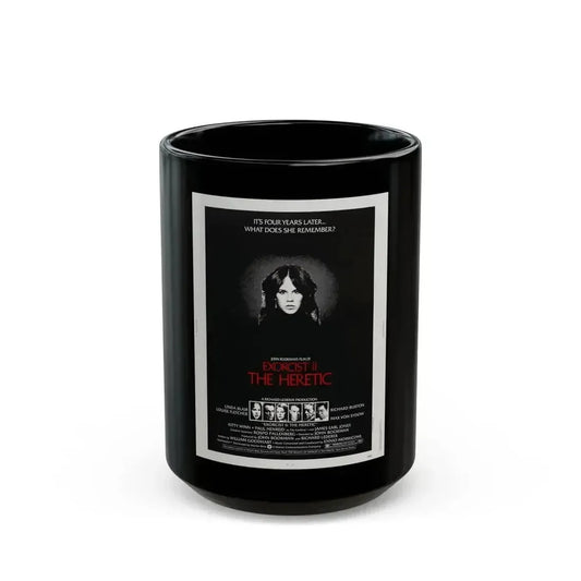 EXORCIST II THE HERETIC 1977 Movie Poster - Black Coffee Mug 15oz - Go Mug Yourself