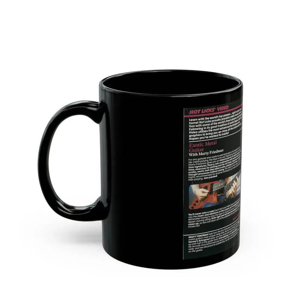 EXOTIC METAL GUITAR WITH MARTY FRIEDMAN (VHS COVER) - Black Coffee Mug - Go Mug Yourself