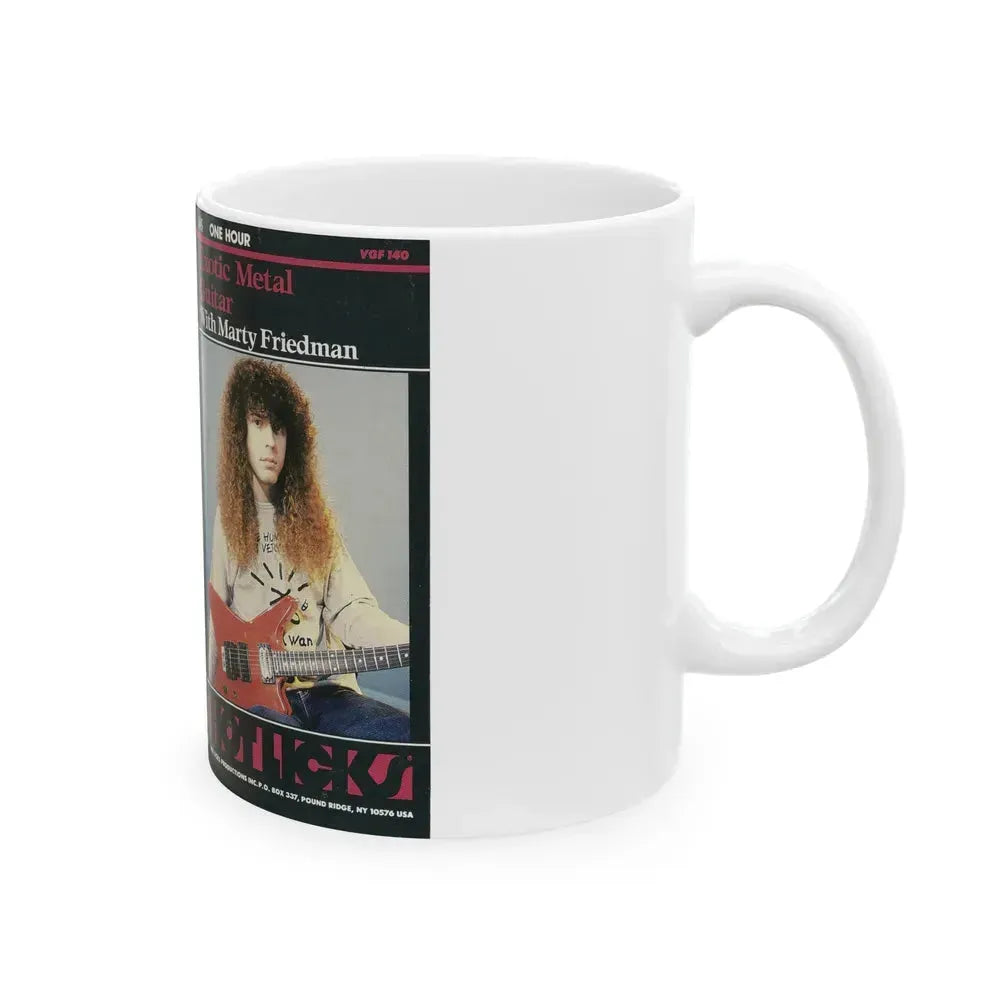 EXOTIC METAL GUITAR WITH MARTY FRIEDMAN (VHS COVER) - White Coffee Mug - Go Mug Yourself