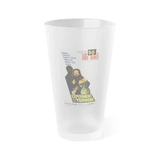 EXPERIMENT IN TERROR 1962 Movie Poster - Frosted Pint Glass 16oz 16oz Frosted - Go Mug Yourself