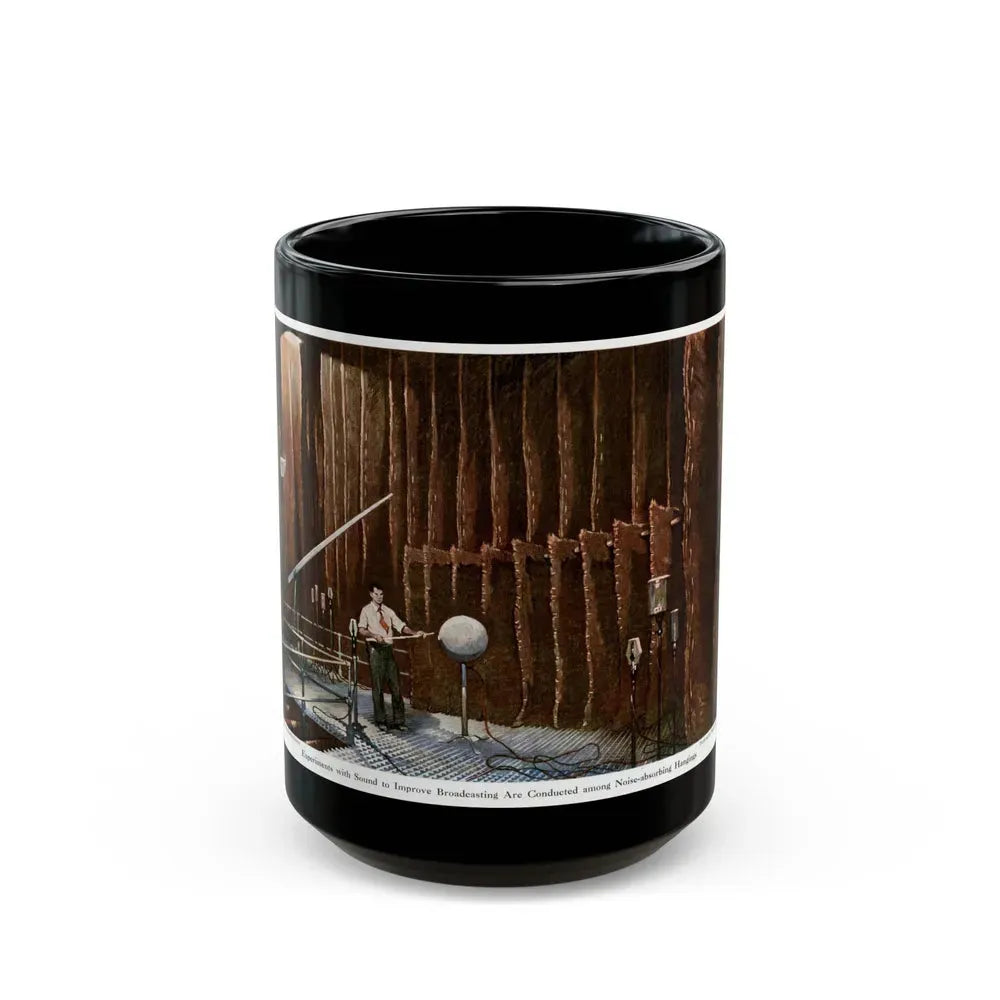 Experimenting With Sound, 1945 - Black Coffee Mug 15oz - Go Mug Yourself