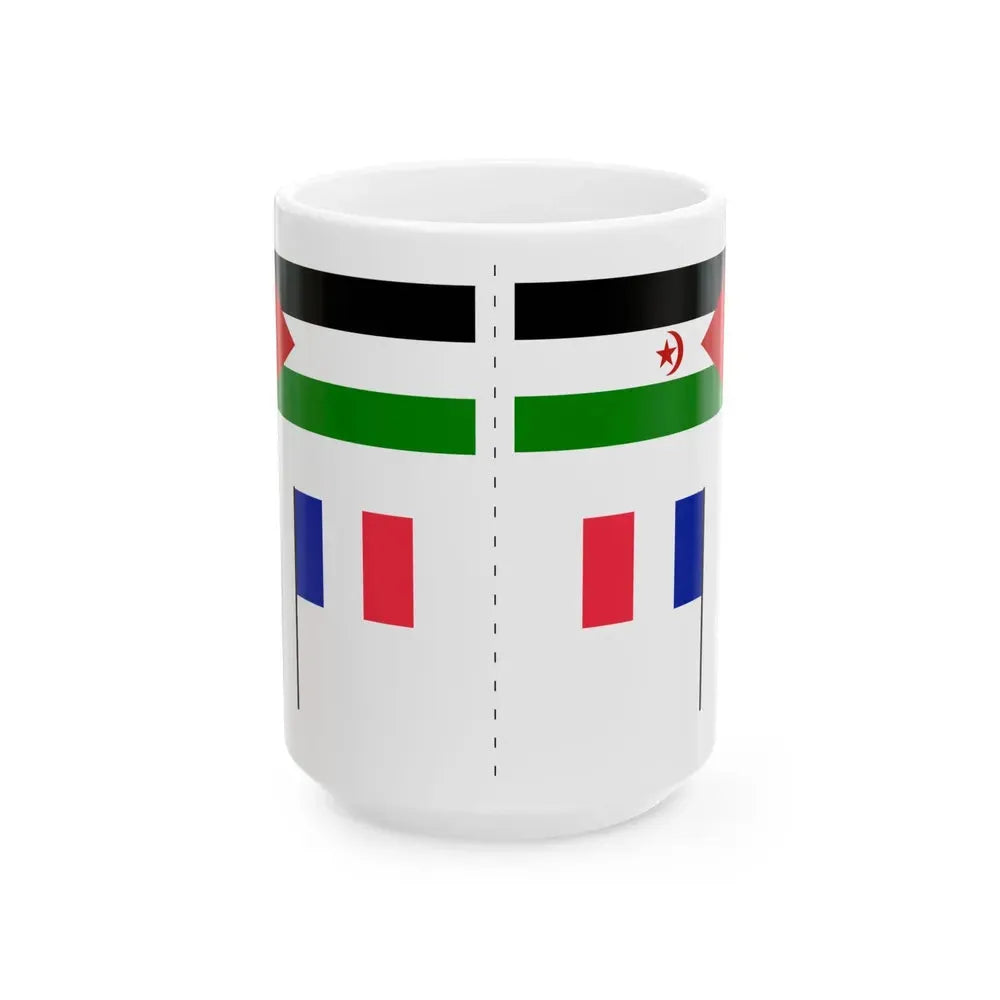 Explanation of flag hoisting (France) White Coffee Mug 15oz - Go Mug Yourself