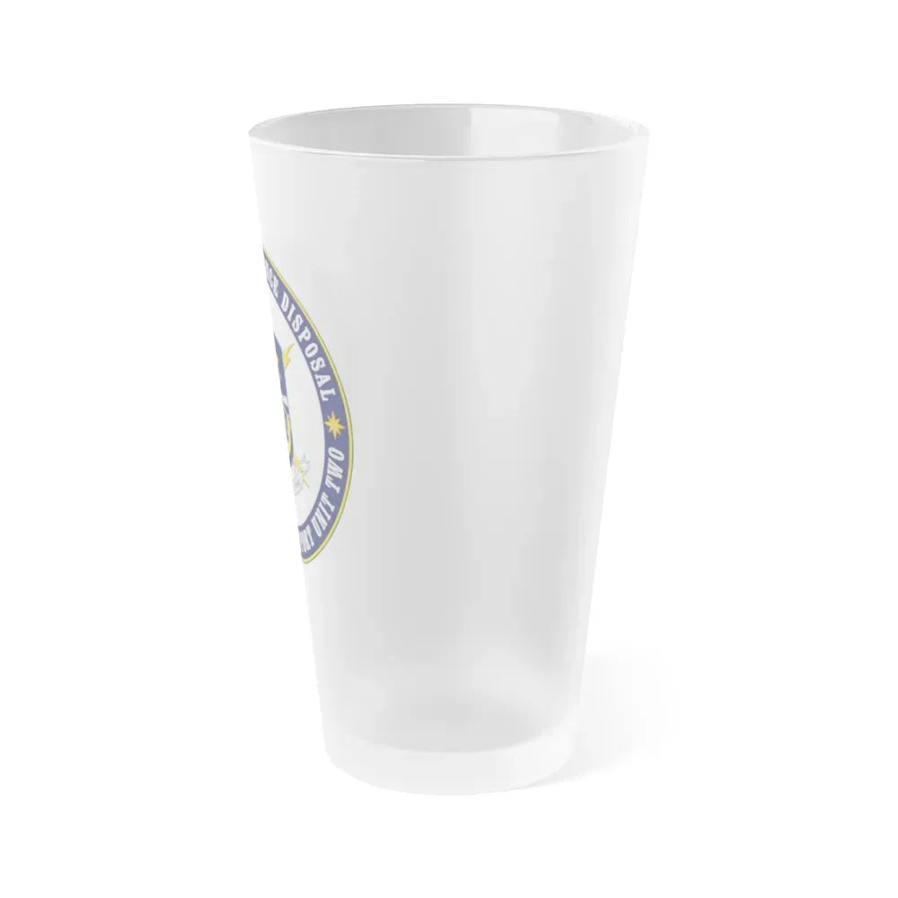 Explosive Ordnance Disposal Unit Two (U.S. Navy) Frosted Pint Glass 16oz - Go Mug Yourself