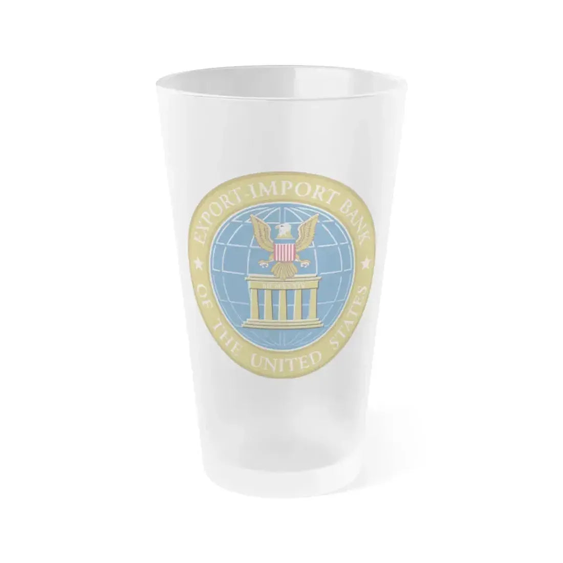 Export Import Bank of the United States - Frosted Pint Glass 16oz 16oz Frosted - Go Mug Yourself