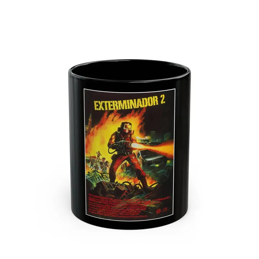 EXTERMINATOR 2 1984 Movie Poster - Black Coffee Mug 11oz - Go Mug Yourself