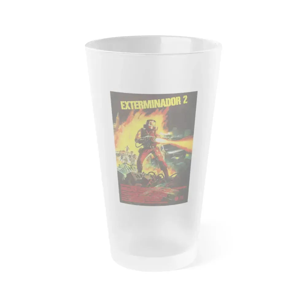 EXTERMINATOR 2 1984 Movie Poster - Frosted Pint Glass 16oz 16oz Frosted - Go Mug Yourself