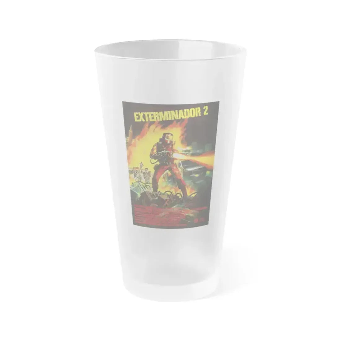 EXTERMINATOR 2 1984 Movie Poster - Frosted Pint Glass 16oz 16oz Frosted - Go Mug Yourself