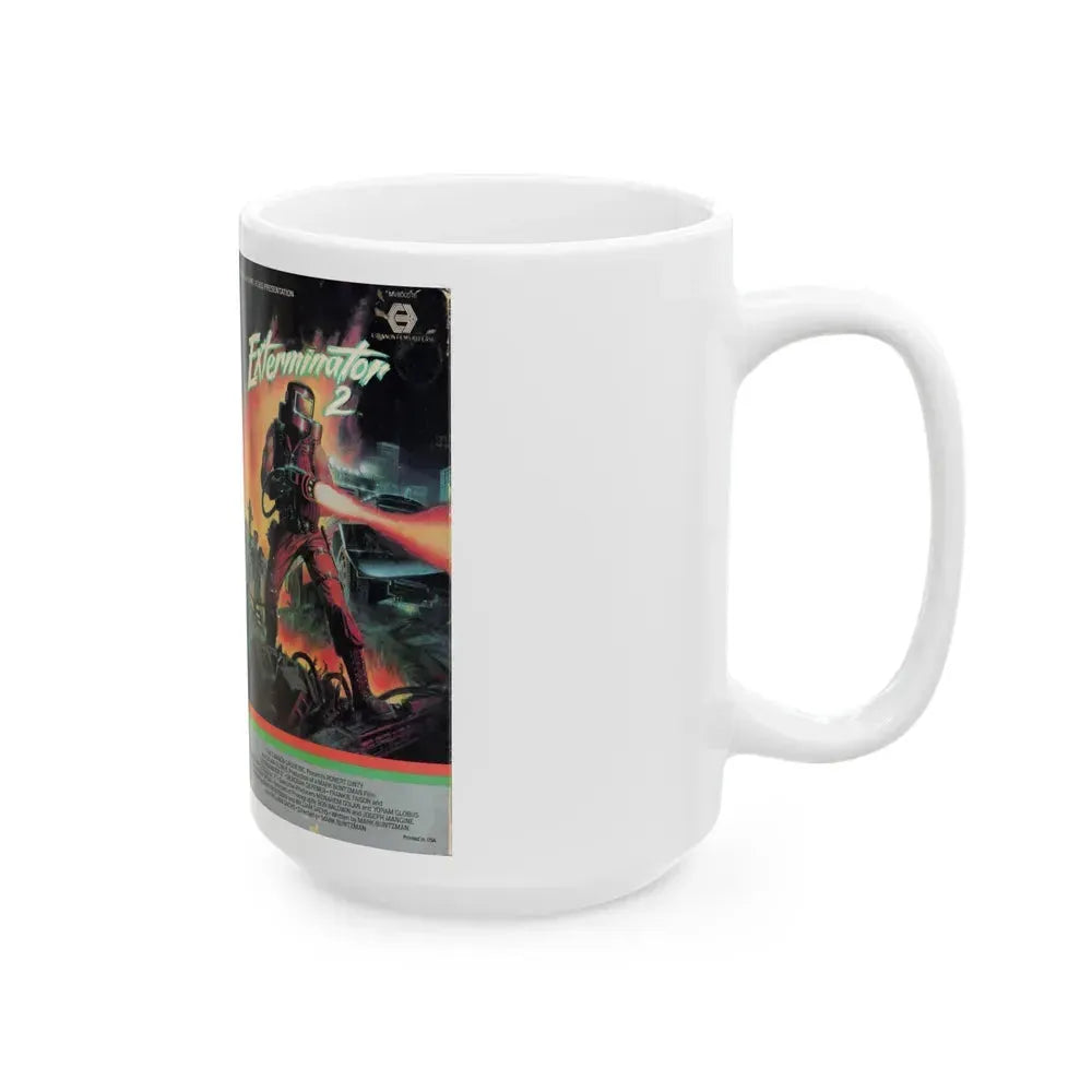 EXTERMINATOR 2 (VHS COVER) - White Coffee Mug - Go Mug Yourself