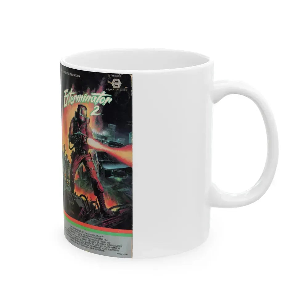 EXTERMINATOR 2 (VHS COVER) - White Coffee Mug - Go Mug Yourself