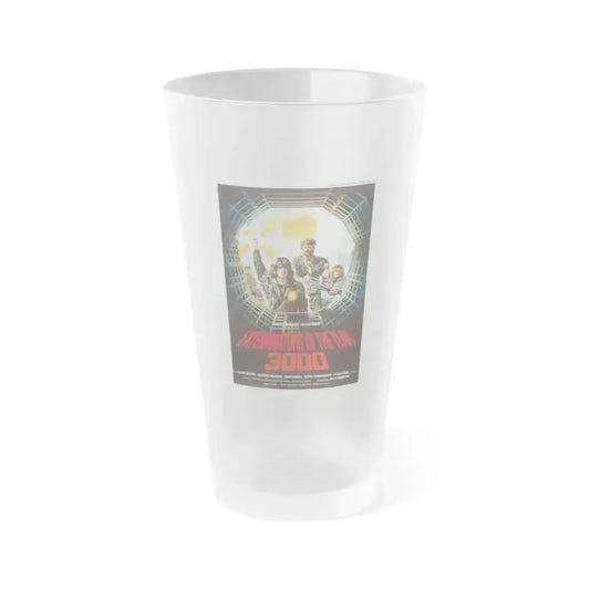 EXTERMINATORS OF THE YEAR 3000 1983 Movie Poster - Frosted Pint Glass 16oz 16oz Frosted - Go Mug Yourself