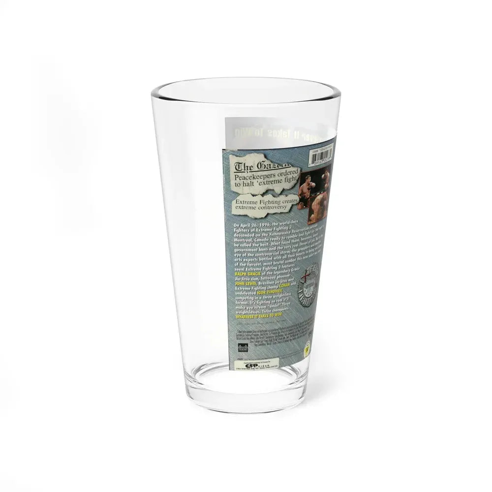 EXTREME FIGHTING 2 (VHS COVER) Pint Glass 16oz - Go Mug Yourself