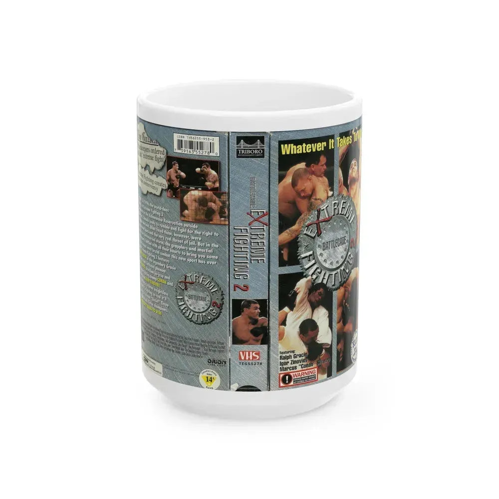 EXTREME FIGHTING 2 (VHS COVER) - White Coffee Mug 15oz - Go Mug Yourself