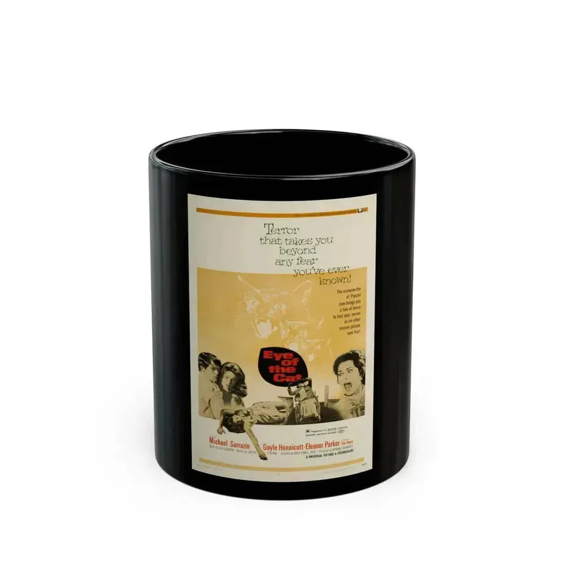 EYE OF THE CAT 1969 Movie Poster - Black Coffee Mug 11oz - Go Mug Yourself