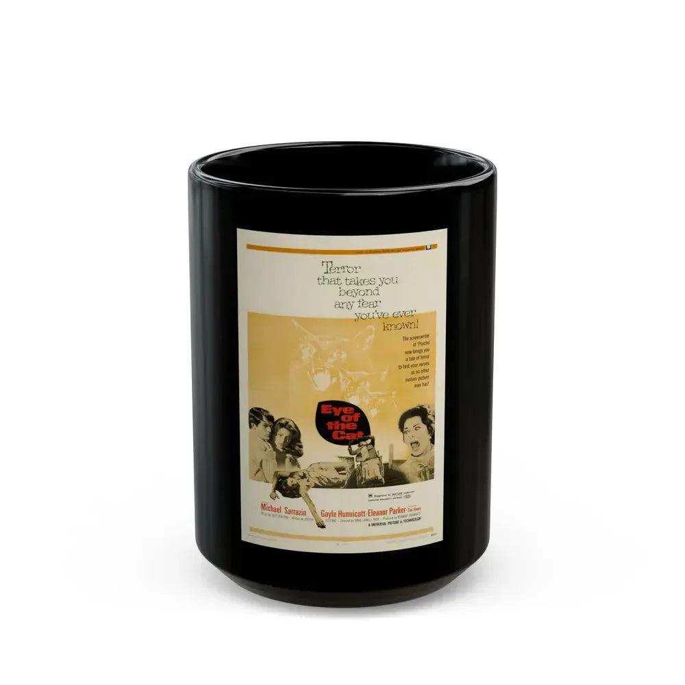 EYE OF THE CAT 1969 Movie Poster - Black Coffee Mug 15oz - Go Mug Yourself