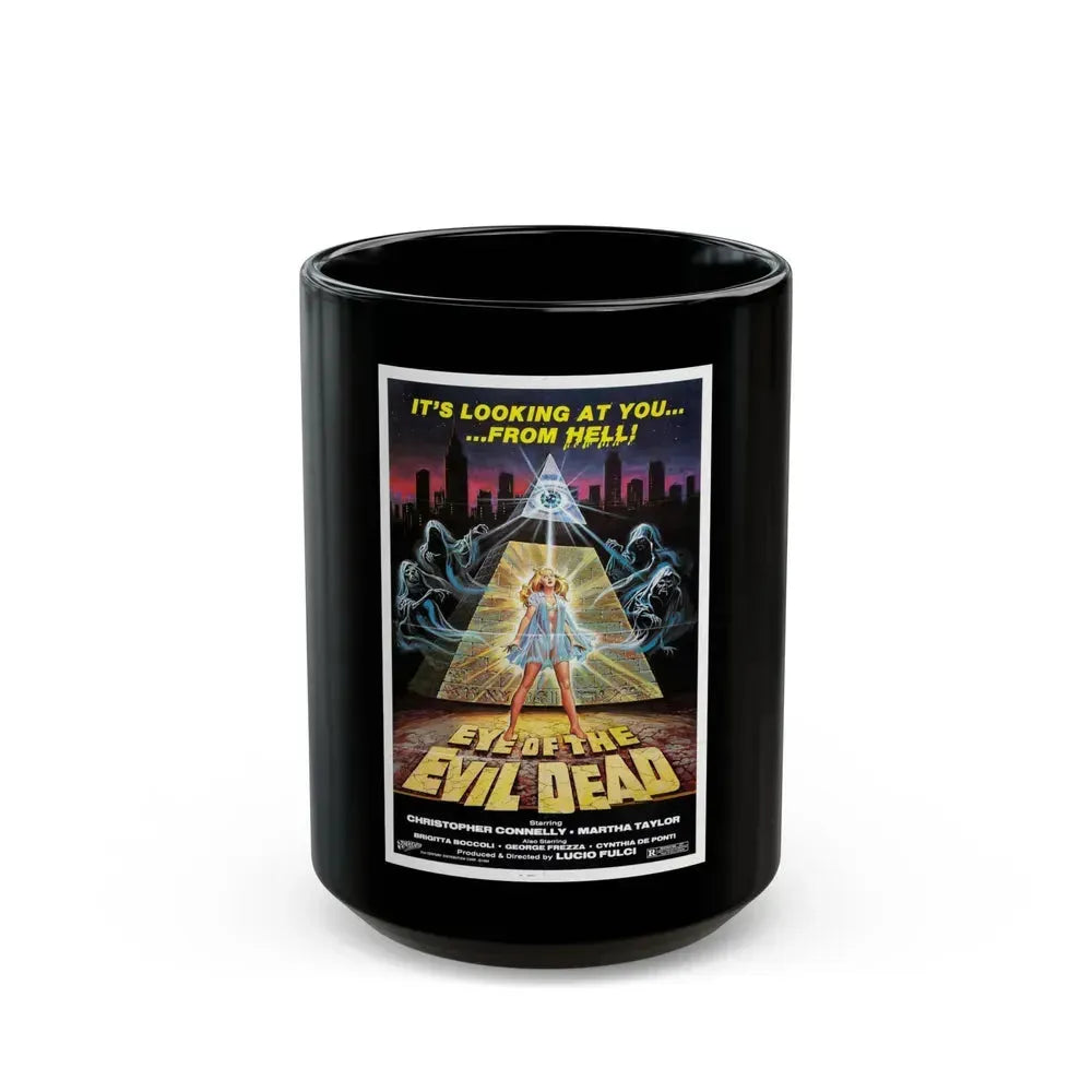 EYE OF THE EVIL DEAD (MANHATTAN BABY) 1982 Movie Poster - Black Coffee Mug 15oz - Go Mug Yourself