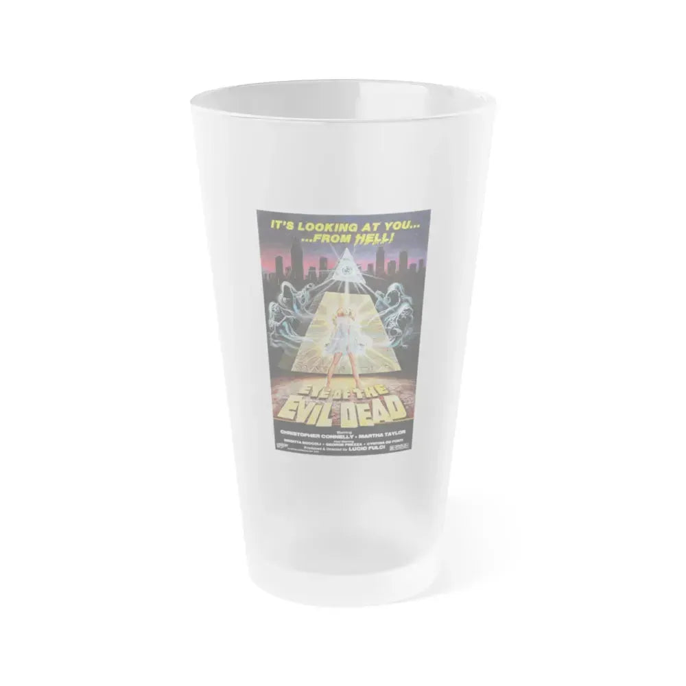 EYE OF THE EVIL DEAD (MANHATTAN BABY) 1982 Movie Poster - Frosted Pint Glass 16oz 16oz Frosted - Go Mug Yourself