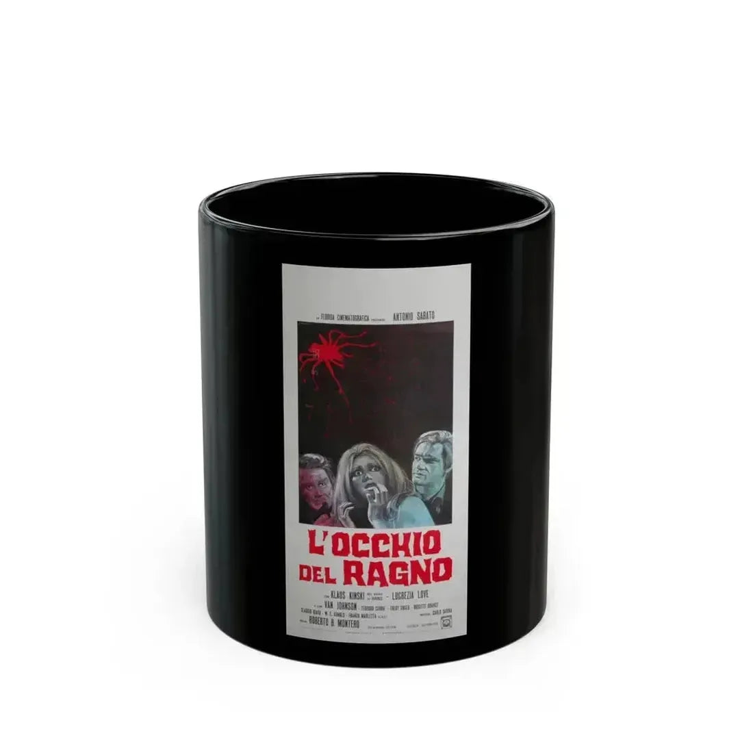 EYE OF THE SPIDER 1971 Movie Poster - Black Coffee Mug 11oz - Go Mug Yourself