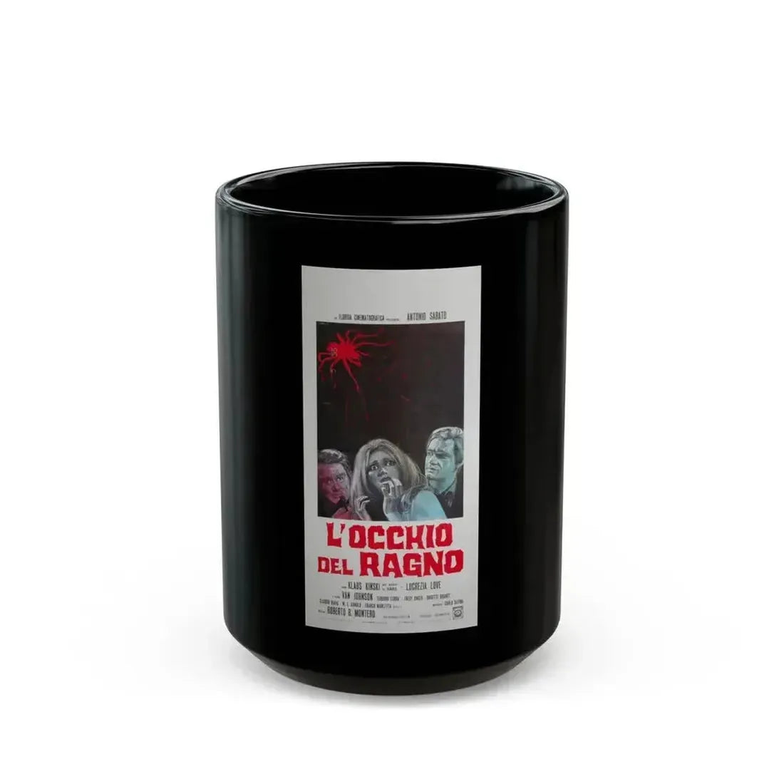 EYE OF THE SPIDER 1971 Movie Poster - Black Coffee Mug 15oz - Go Mug Yourself