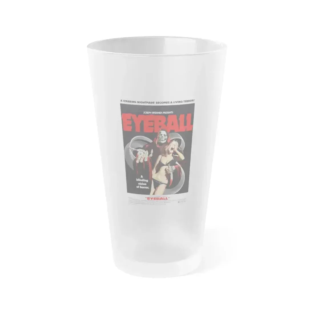 EYEBALL 1975 Movie Poster - Frosted Pint Glass 16oz 16oz Frosted - Go Mug Yourself