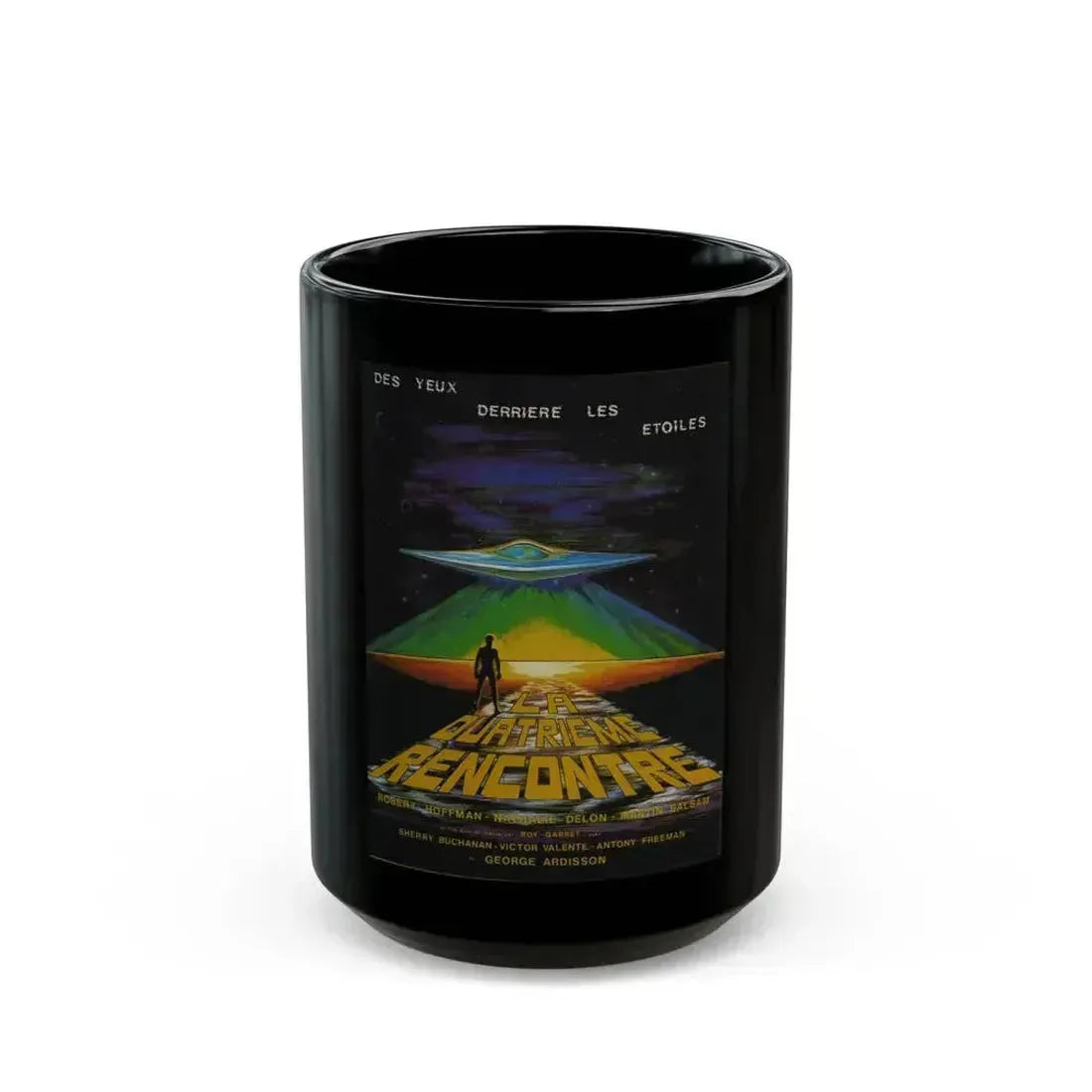 EYES BEHIND THE STARS 1976 Movie Poster - Black Coffee Mug 15oz - Go Mug Yourself