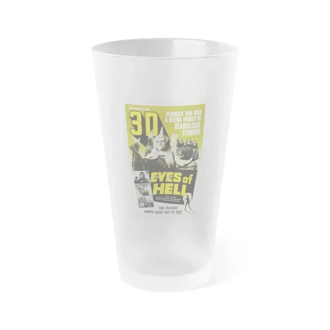 EYES OF HELL (THE MASK) 1961 Movie Poster - Frosted Pint Glass 16oz 16oz Frosted - Go Mug Yourself