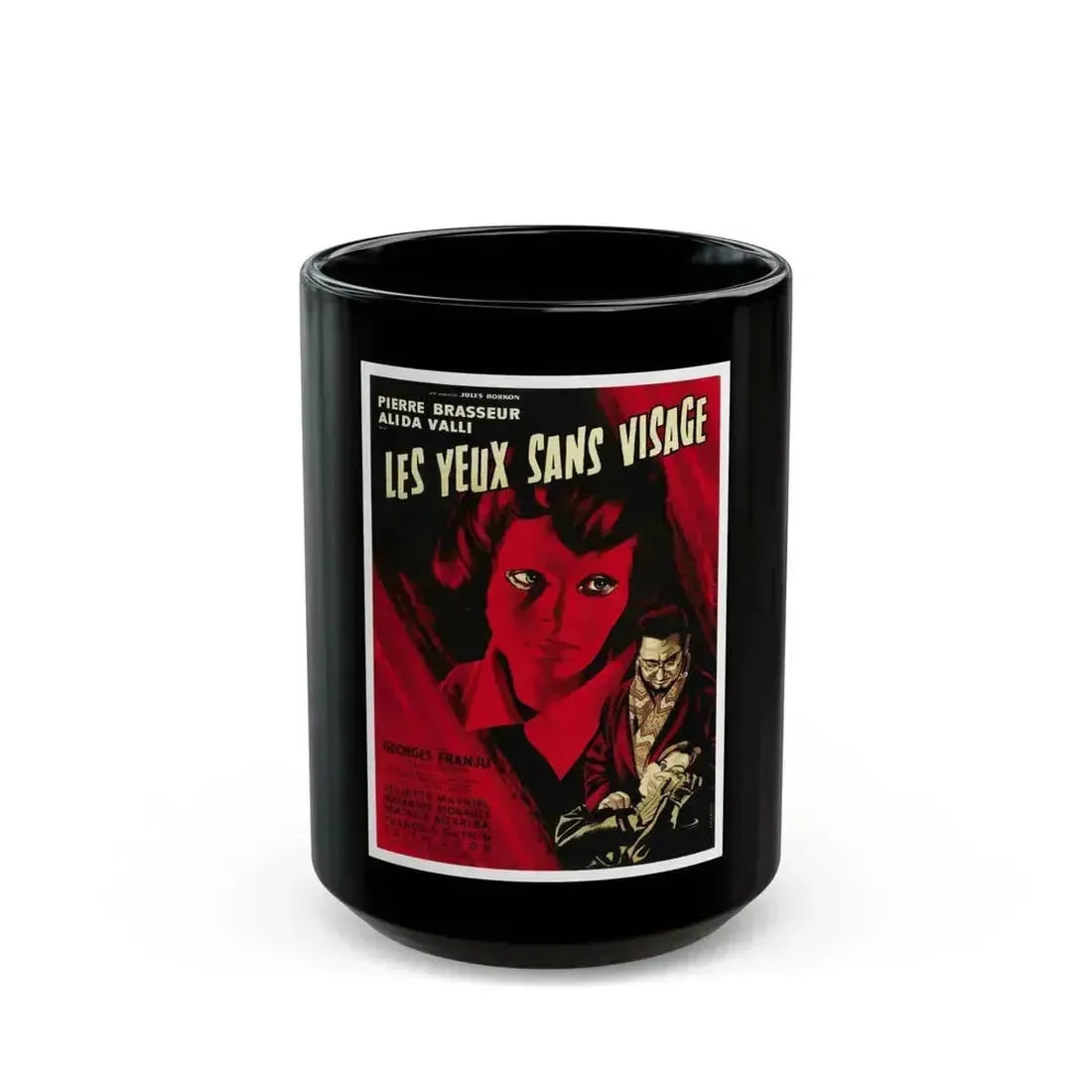EYES WITHOUT A FACE 1960 Movie Poster - Black Coffee Mug 15oz - Go Mug Yourself
