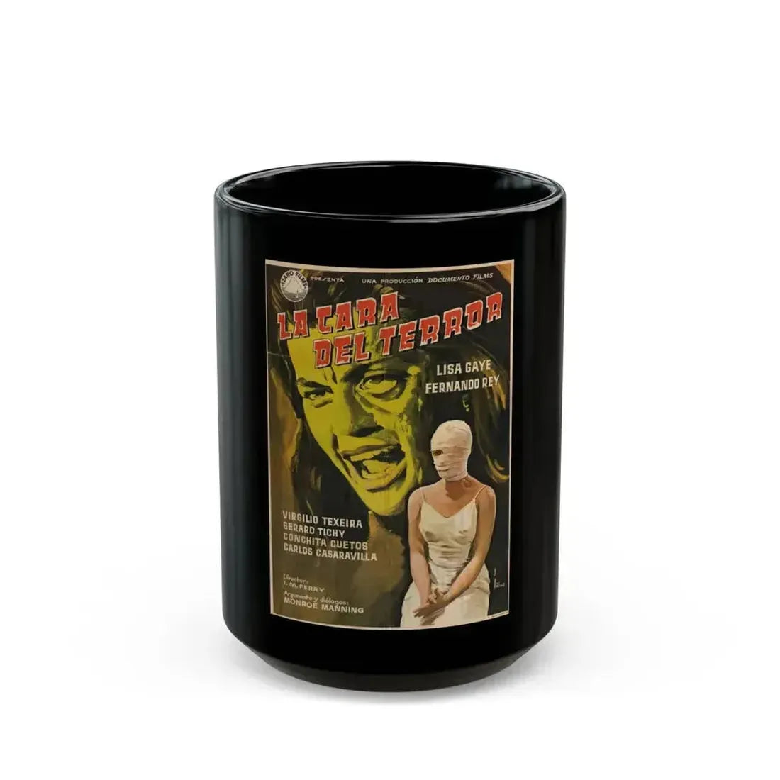 FACE OF TERROR (SPAIN) 1962 Movie Poster - Black Coffee Mug 15oz - Go Mug Yourself