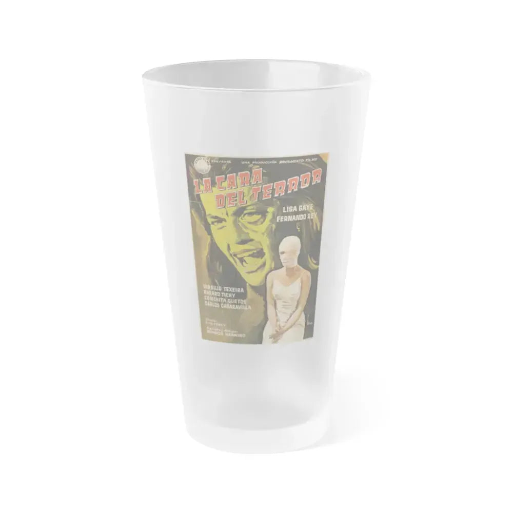 FACE OF TERROR (SPAIN) 1962 Movie Poster - Frosted Pint Glass 16oz 16oz Frosted - Go Mug Yourself
