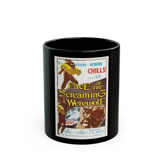 FACE OF THE SCREAMING WEREWOLF 1964 Movie Poster - Black Coffee Mug 11oz - Go Mug Yourself