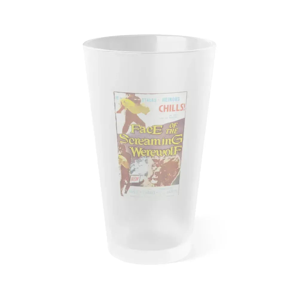 FACE OF THE SCREAMING WEREWOLF 1964 Movie Poster - Frosted Pint Glass 16oz 16oz Frosted - Go Mug Yourself