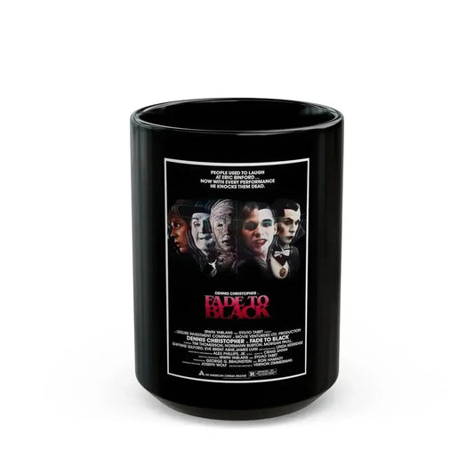 FADE TO BLACK 1980 Movie Poster - Black Coffee Mug 15oz - Go Mug Yourself