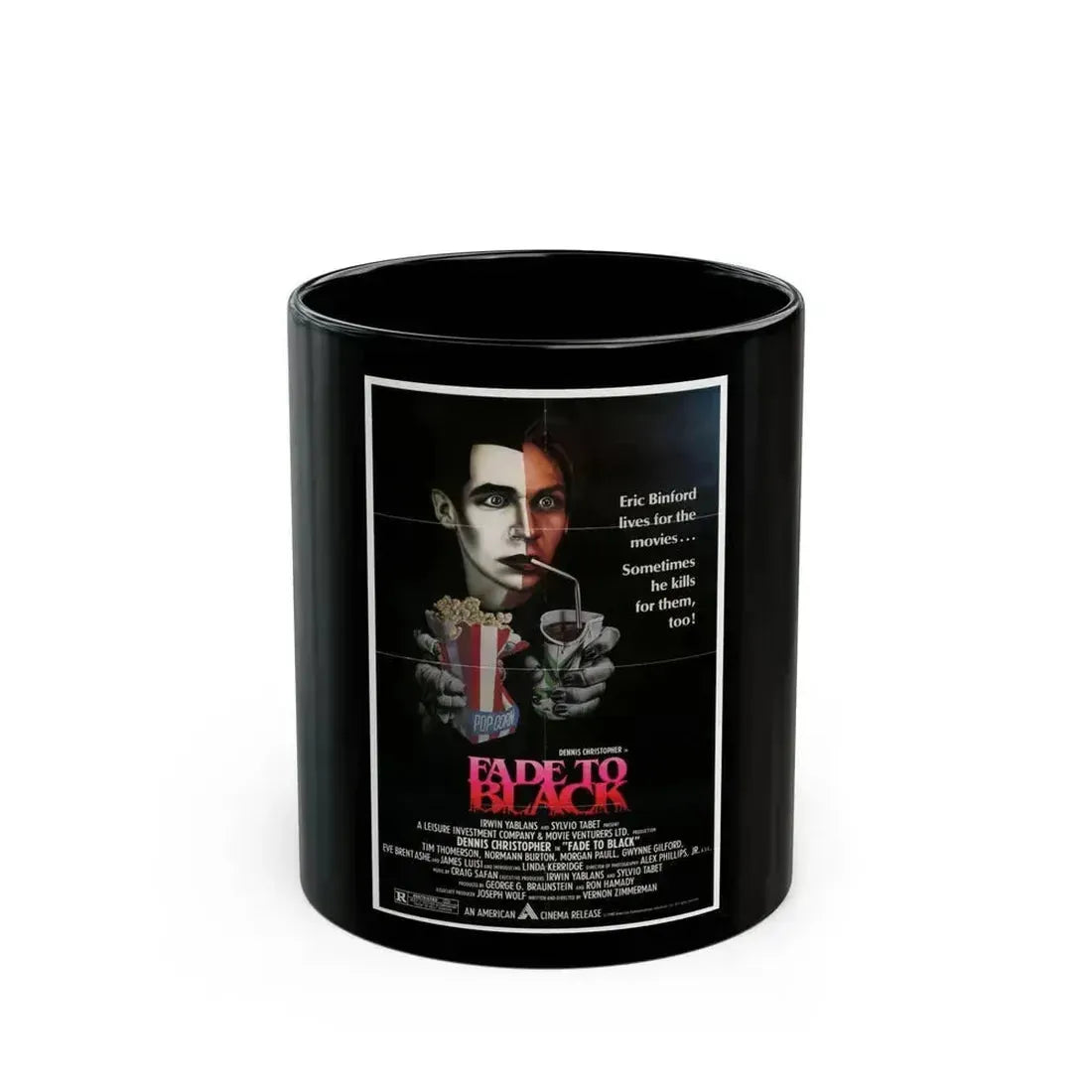 FADE TO BLACK (2) 1980 Movie Poster - Black Coffee Mug 11oz - Go Mug Yourself