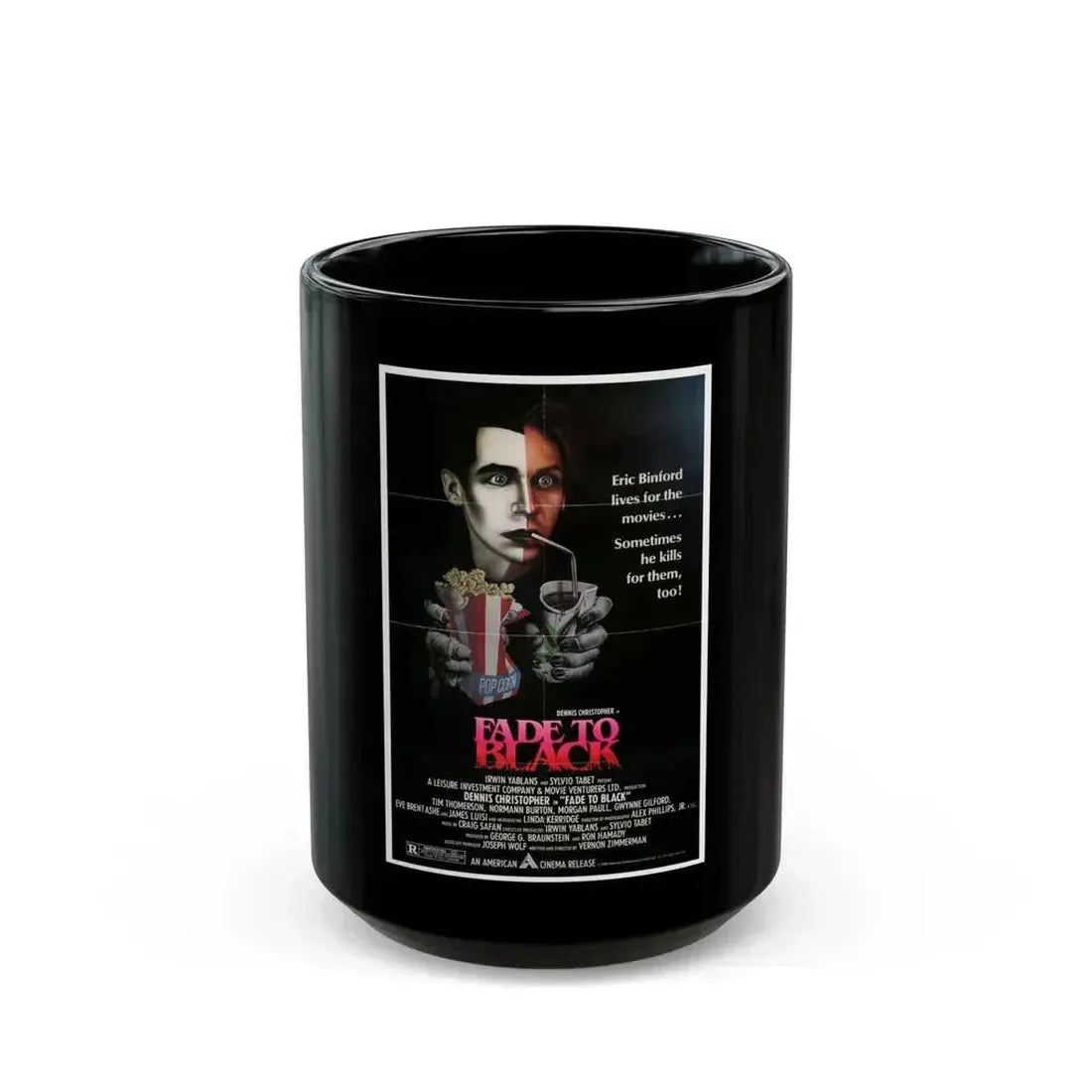 FADE TO BLACK (2) 1980 Movie Poster - Black Coffee Mug 15oz - Go Mug Yourself