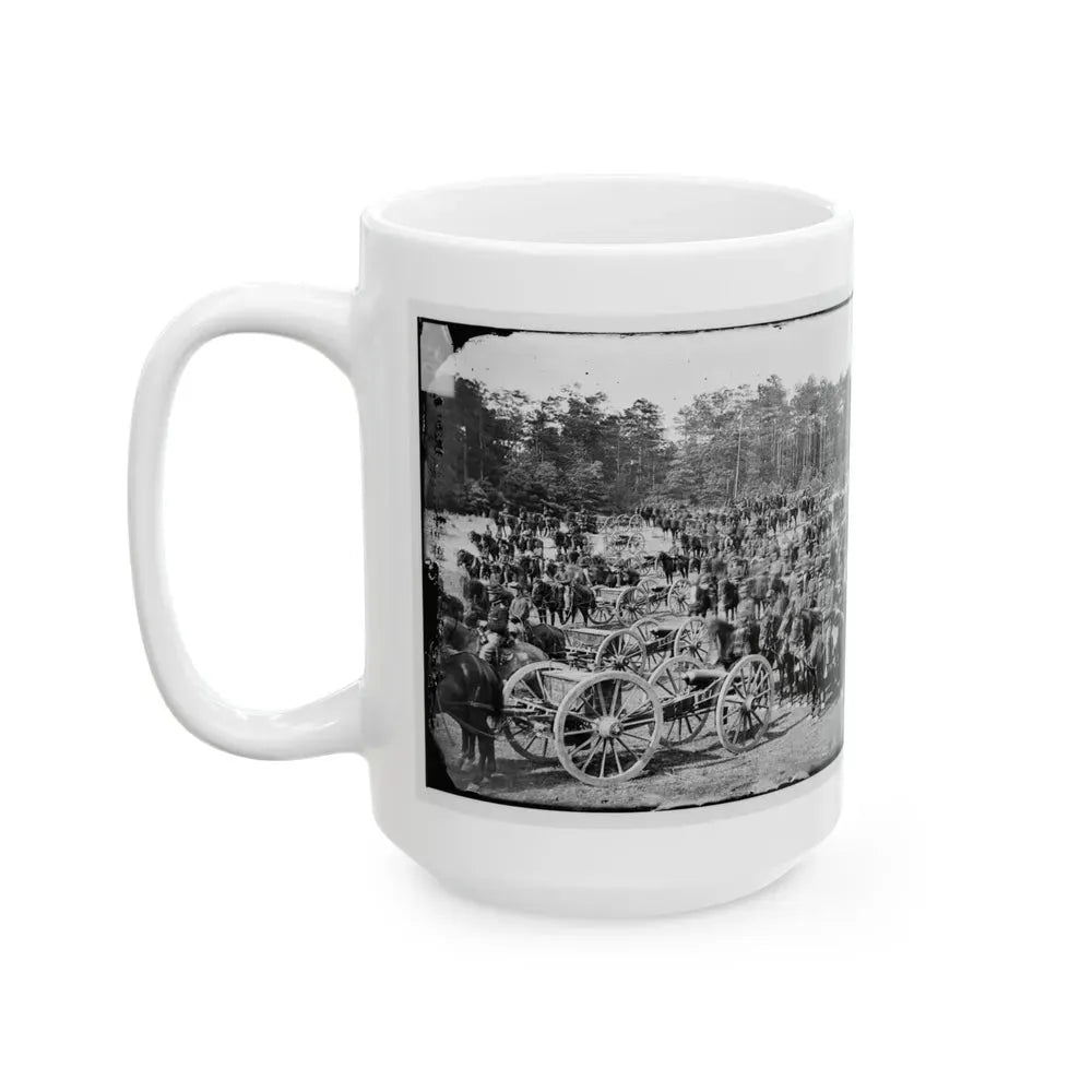 Fair Oaks, Va., Vicinity. Battery M., 2d U.S. Artillery, Commanded By Capt. Henry Benson (U.S. Civil War) White Coffee Mug - Go Mug Yourself