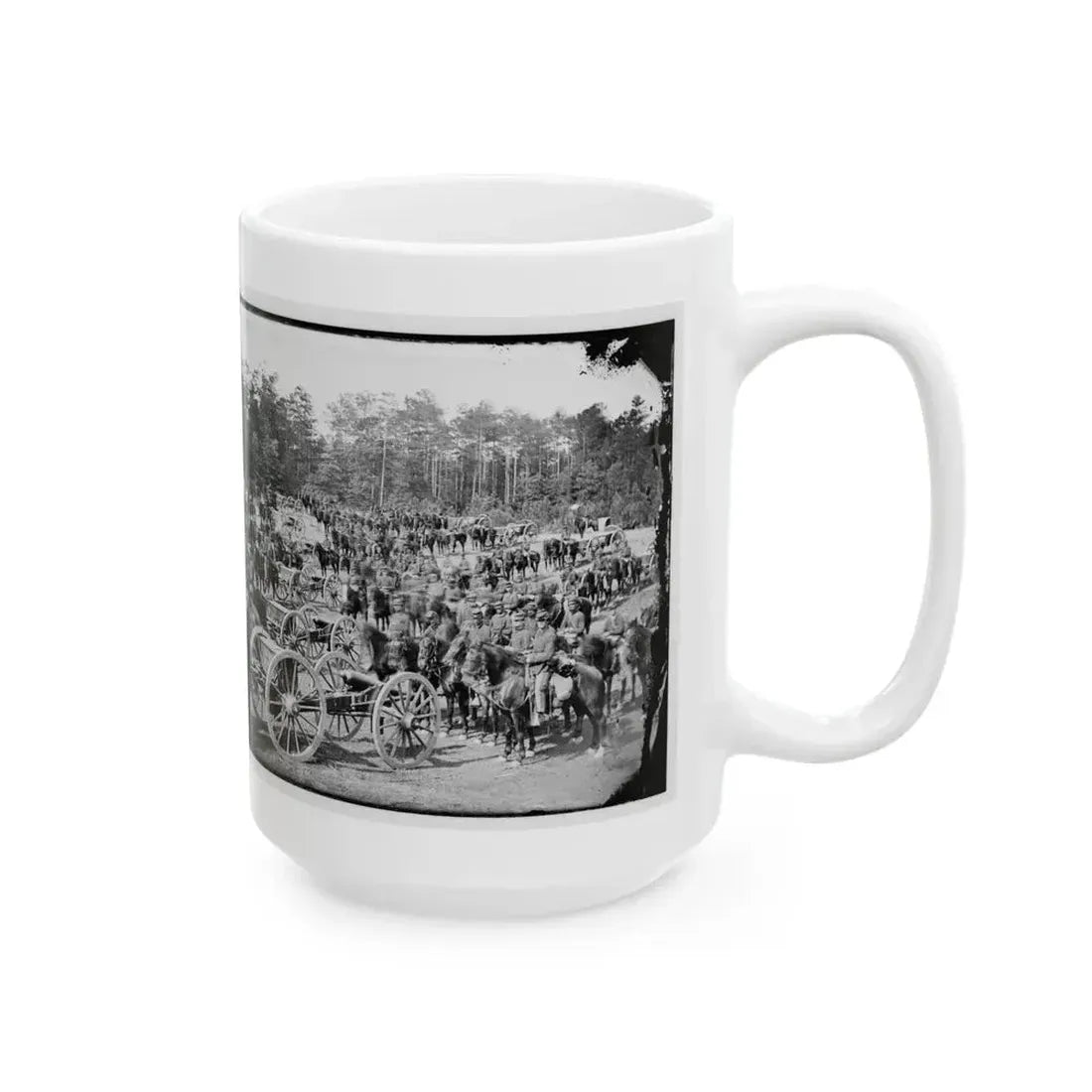 Fair Oaks, Va., Vicinity. Battery M., 2d U.S. Artillery, Commanded By Capt. Henry Benson (U.S. Civil War) White Coffee Mug - Go Mug Yourself