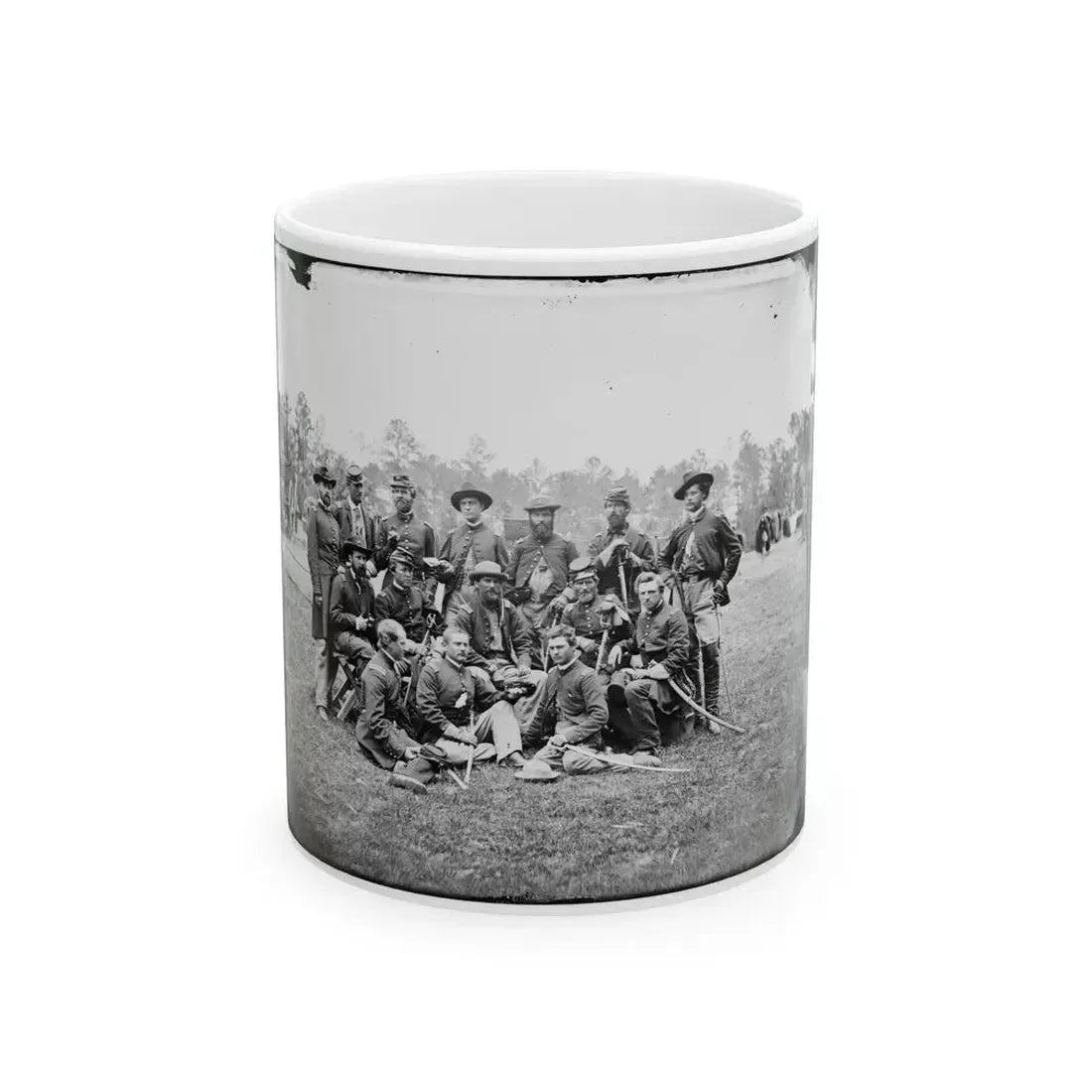 Fair Oaks, Va., Vicinity. Brigade Officers Of The Horse Artillery Commanded By Lt. Col. William Hays (U.S. Civil War) White Coffee Mug 11oz - Go Mug Yourself