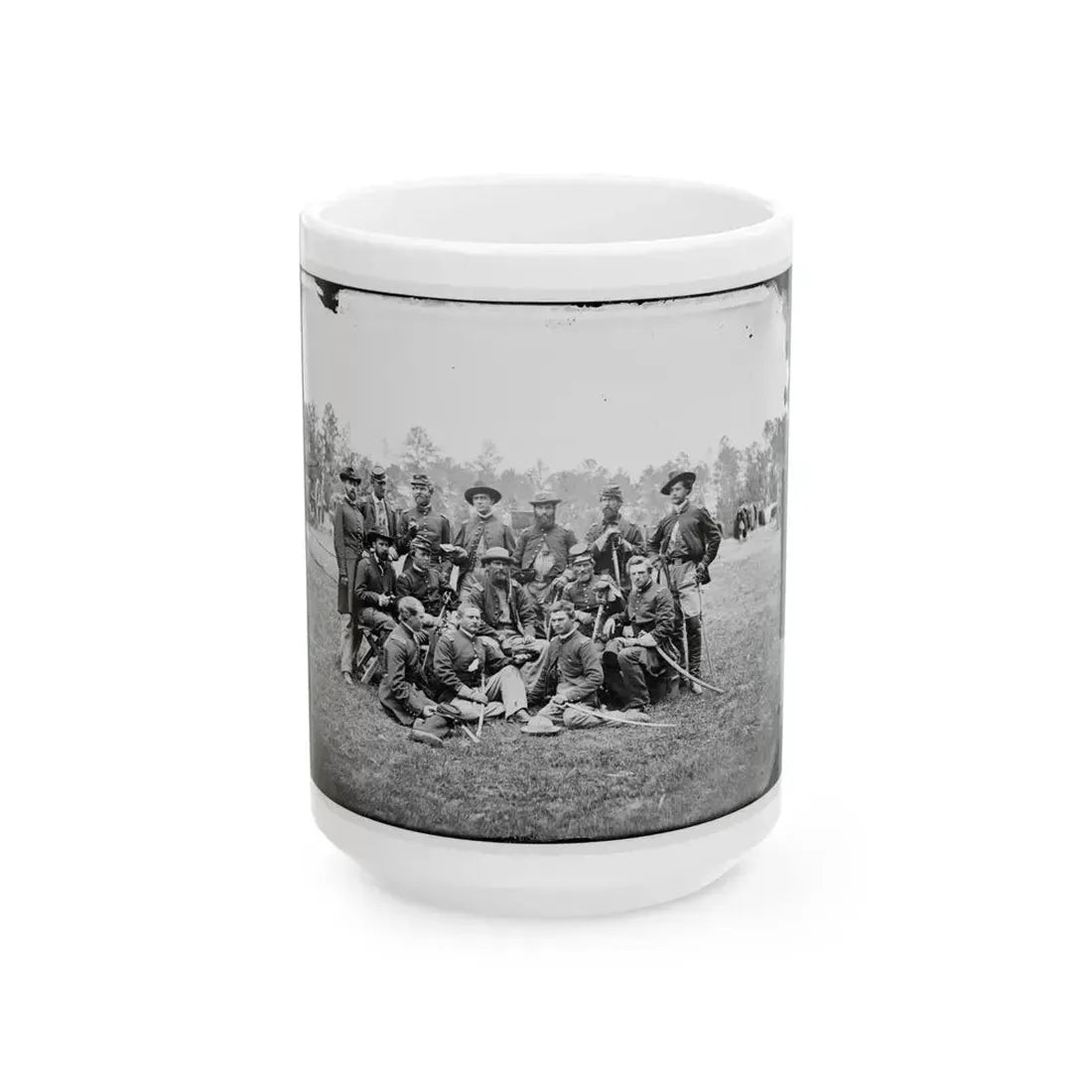 Fair Oaks, Va., Vicinity. Brigade Officers Of The Horse Artillery Commanded By Lt. Col. William Hays (U.S. Civil War) White Coffee Mug 15oz - Go Mug Yourself