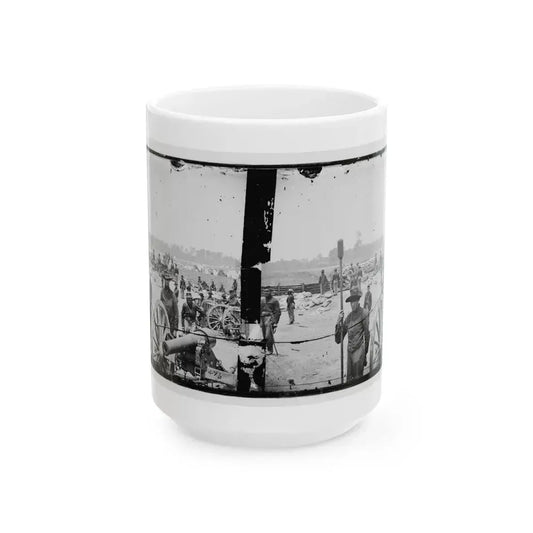 Fair Oaks, Va., Vicinity. Capt. Rufus D. Pettit's Battery B, 1st New York Light Artillery, In Fort Richardson (U.S. Civil War) White Coffee Mug 15oz - Go Mug Yourself