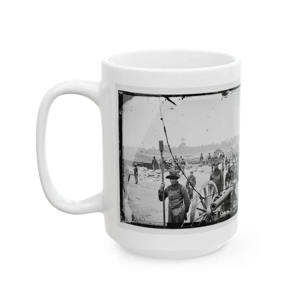 Fair Oaks, Va., Vicinity. Capt. Rufus D. Pettit's Battery B, 1st New York Light Artillery, In Fort Richardson (U.S. Civil War) White Coffee Mug - Go Mug Yourself
